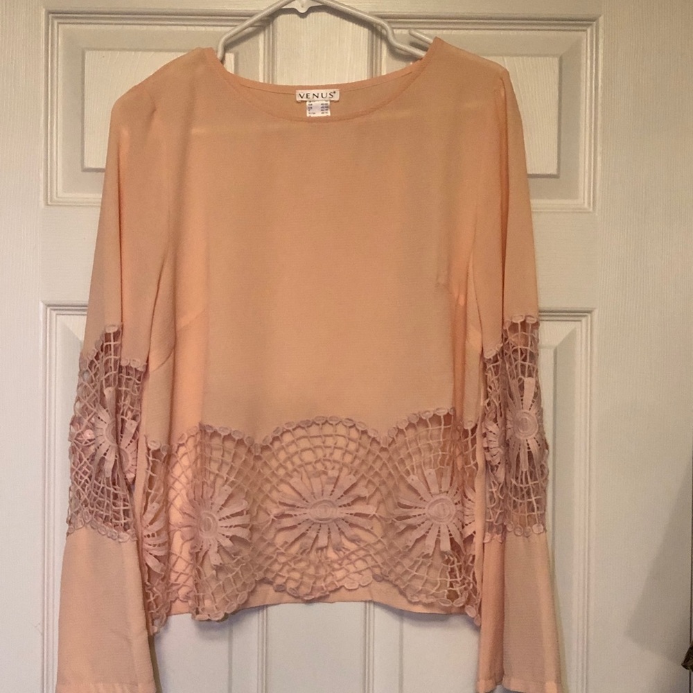 VENUS Apricot Lace Top